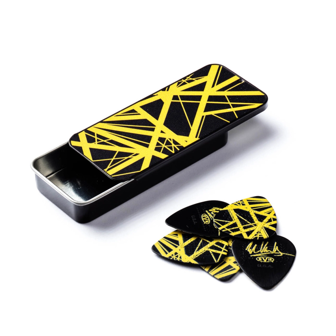 EVH VH II Pick Tin - Black/Yellow