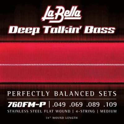 La Bella - Flat Wound 4-string Bass Set, Short Scale 49-109