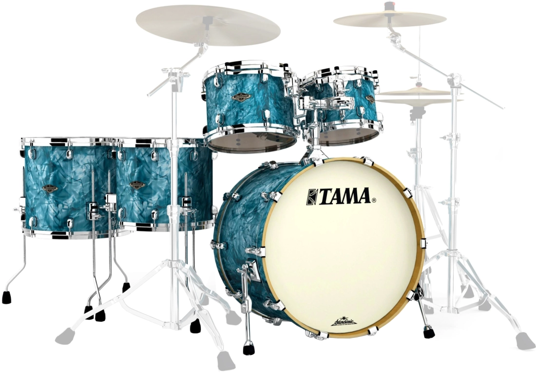 Starclassic Walnut/Birch 5-Piece Shell Pack (22,10,12,14,16) - Turquoise Pearl