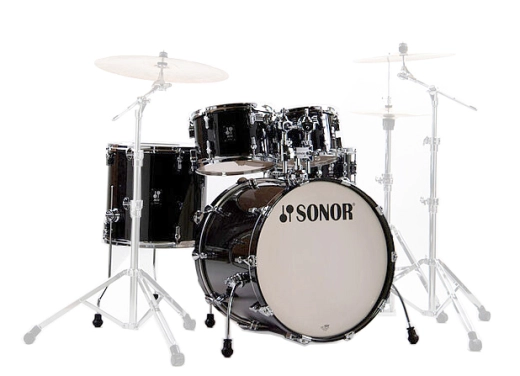 Sonor - AQ2 Stage 5-Piece Shell Pack (22,10,12,16,SD) - Transparent Stain Black