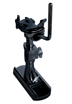 Bass Mounted Single Tom Arm with Track - Black Nickel