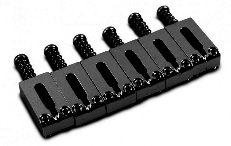 Gotoh Replacement Solid Steel Tremolo Saddle Set - Black