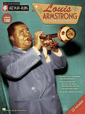 Hal Leonard - Louis Armstrong: Jazz Play-Along Volume 100 - Book/CD