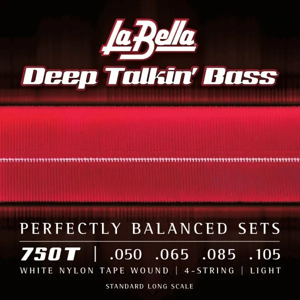 White Nylon Tape Wound Bass String Set - 50-105