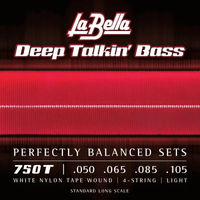 La Bella - White Nylon Tape Wound Bass String Set - 50-105