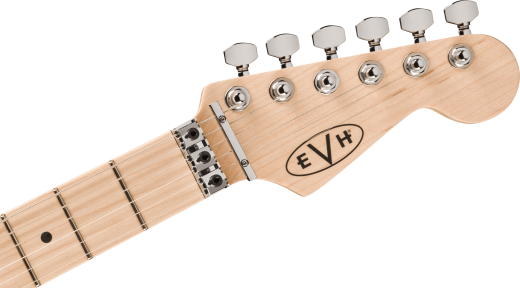 EVH Striped Series Circles, Maple Fingerboard With Gigbag - White