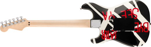 EVH Striped Series Circles, Maple Fingerboard With Gigbag - White