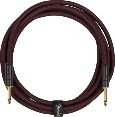 Limited Edition Deluxe Series Tweed Instrument Cable, Straight/Straight, 10\' - Oxblood