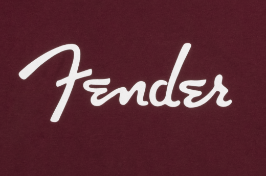 Fender Spaghetti Logo T-Shirt, Oxblood - Small