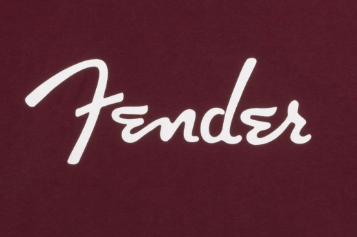 Fender Spaghetti Logo T-Shirt, Oxblood - Small