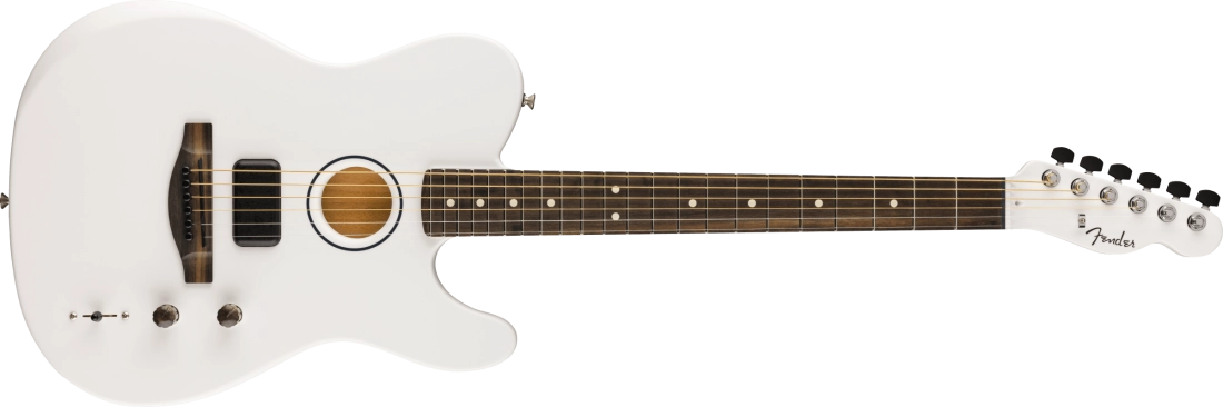 Limited Edition FINNEAS American Acoustasonic Telecaster with Hardshell Case - Satin Arctic White