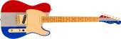 Fender - Limited Edition Buck Owens Telecaster, Maple Fingerboard - Red, Silver and Blue Sparkle
