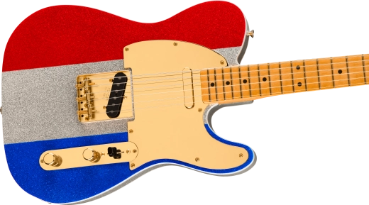 Limited Edition Buck Owens Telecaster, Maple Fingerboard - Red, Silver and Blue Sparkle