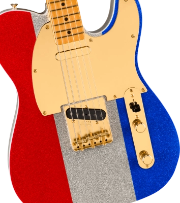 Limited Edition Buck Owens Telecaster, Maple Fingerboard - Red, Silver and Blue Sparkle