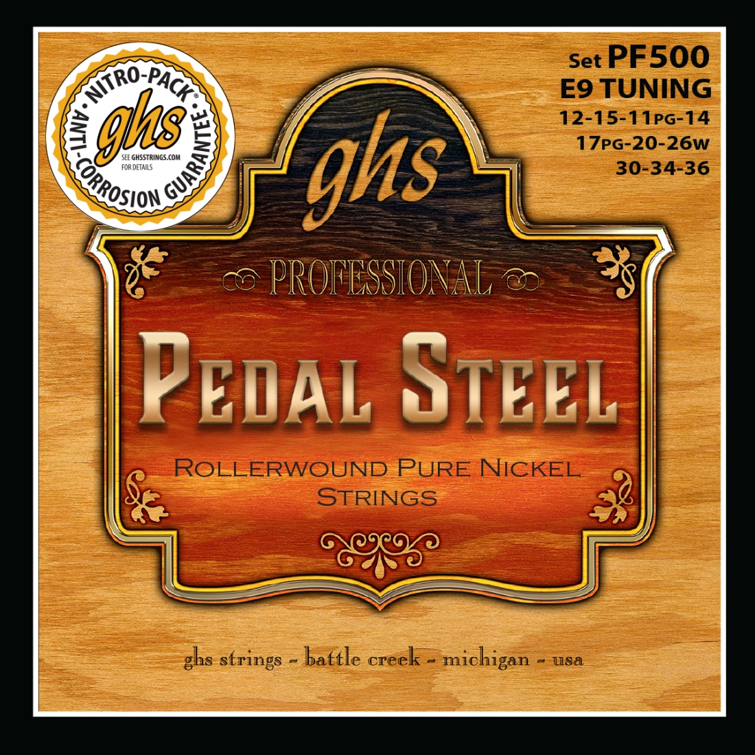 Pedal Steel Nickel Rockers E9 Tuning String Set - 13-36