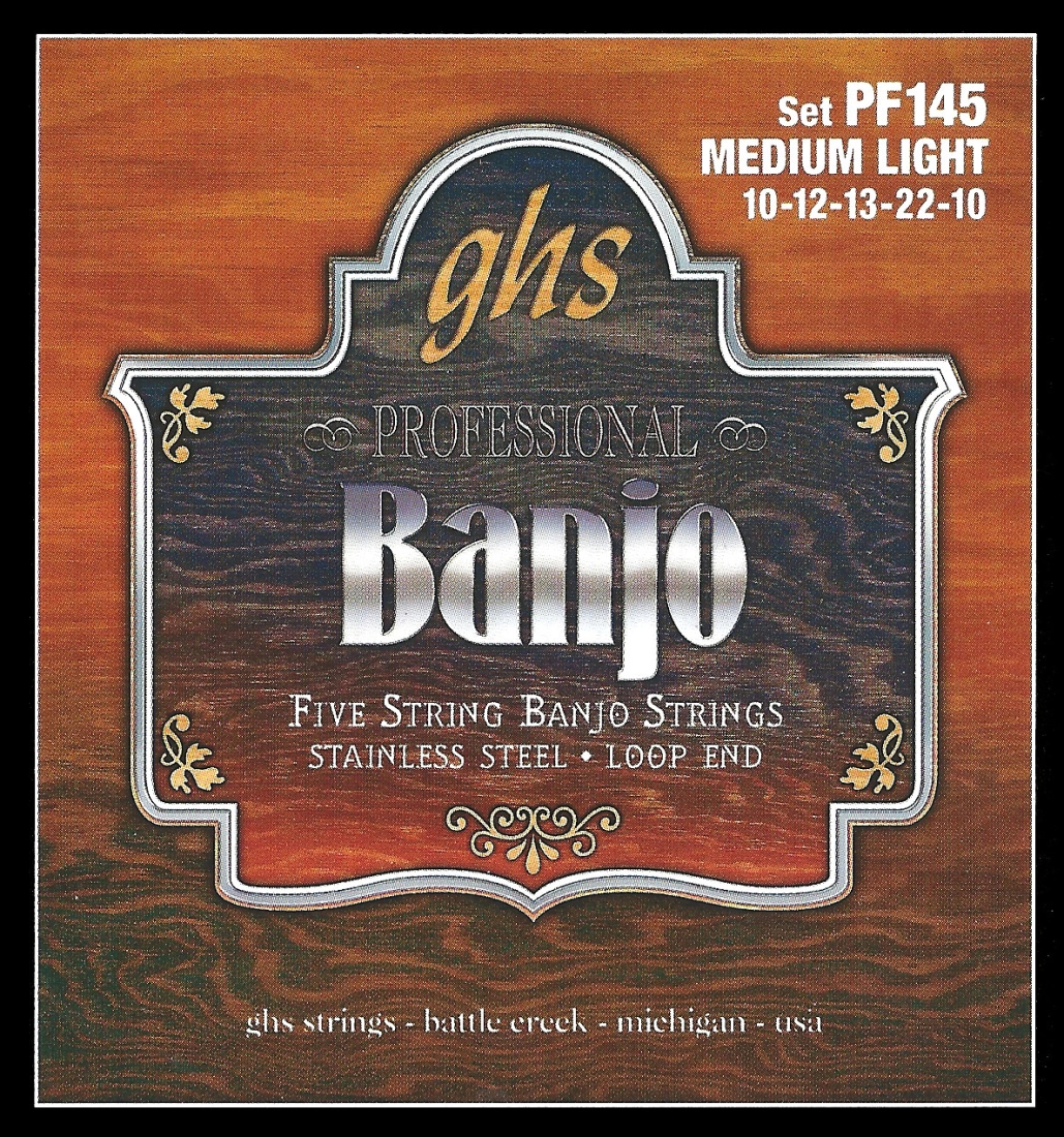 Banjo 5 String Stainless Steel String Set - Medium Light