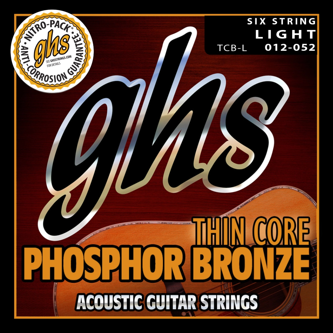 Thin Core Phosphor Bronze Acoustic Guitar String Set - Light