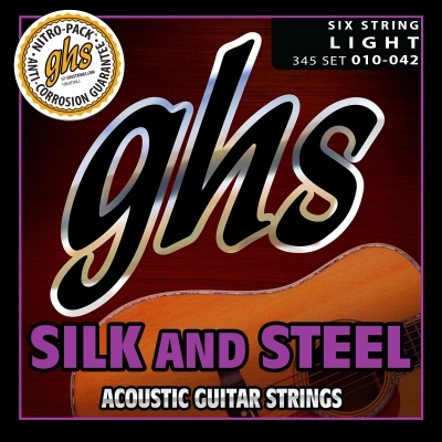 GHS Strings - Silk and Steel Acoustic Guitar Set - Light