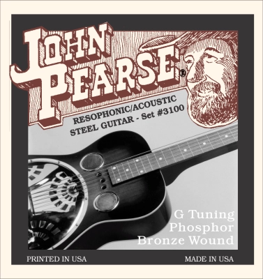 John Pearse - Resophonic Guitar Phosphor Bronze String Set - G Tuning