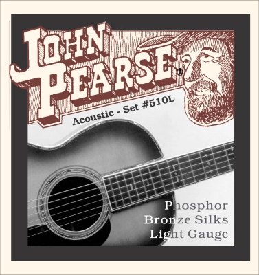 John Pearse - Phosphor Bronze and Silk Acoustic Guitar String Set - Light