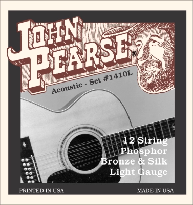 John Pearse - Phosphor Bronze and Silk Acoustic Guitar 12-String Set - Light