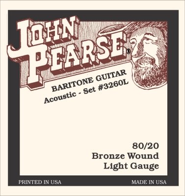 John Pearse - Baritone Standard 80/20 Acoustic Guitar String Set - Light