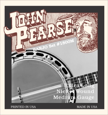 John Pearse - Pure Nickel Banjo 5-String Set - Medium