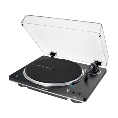 AT-LP70XBT Fully Automatic Wireless Belt-Drive Turntable - Black/Silver