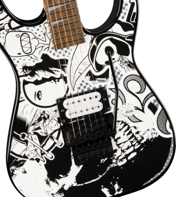 X Series Dinky DK1 H Electric Guitar with Laurel Fingerboard - Skull Kaos