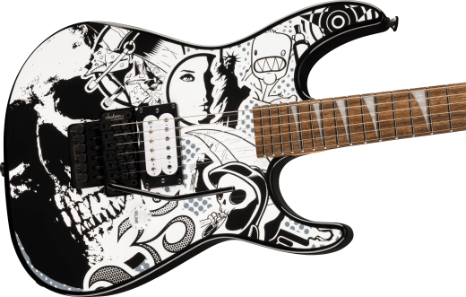 X Series Dinky DK1 H Electric Guitar with Laurel Fingerboard - Skull Kaos