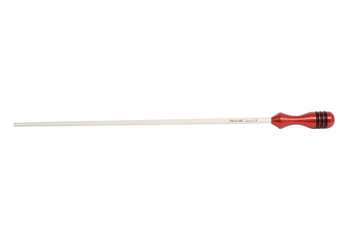 Lancio Series Baton, Red Handle and White Carbon Fiber Shaft - 12\'\'