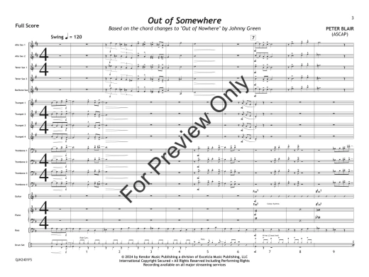 Out of Somewhere - Blair - Jazz Ensemble - Gr. 1