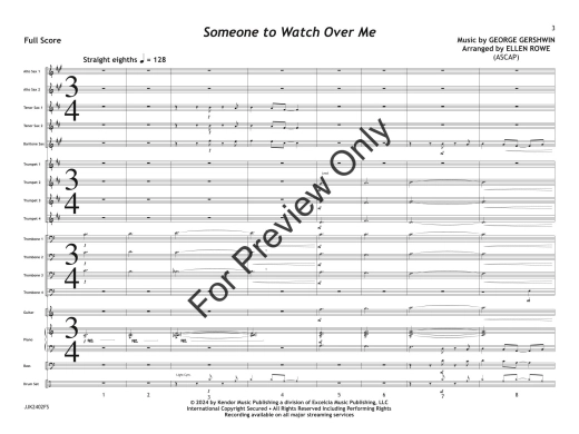 Someone to Watch Over Me - Gershwin/Rowe - Jazz Ensemble - Gr. 3