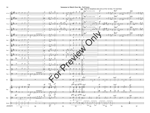 Someone to Watch Over Me - Gershwin/Rowe - Jazz Ensemble - Gr. 3