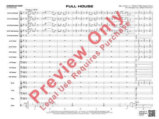 Full House - Montgomery/Kamuf - Jazz Ensemble - Gr. 3.5