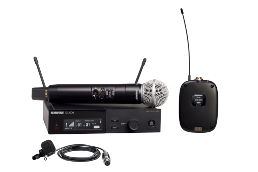 Shure - Systme sans filSLXD124/85M avec micro-cravateWL185m et microphoneSM58 (J52)