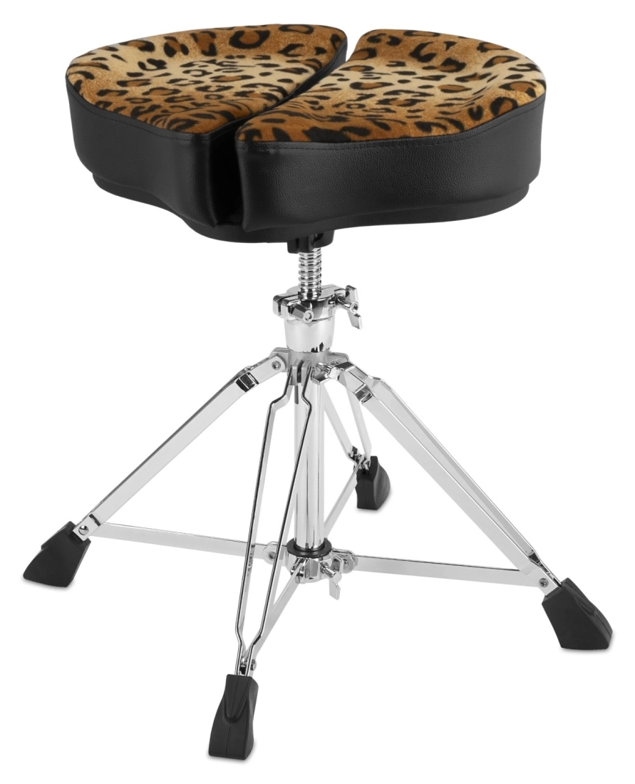 Spinal Glide Saddle Throne with 4 Legs - Leopard