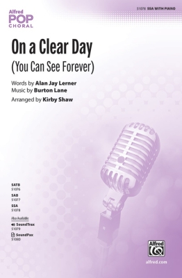Alfred Publishing - On a Clear Day (You Can See Forever) - Lerner/Lane/Shaw - SSA