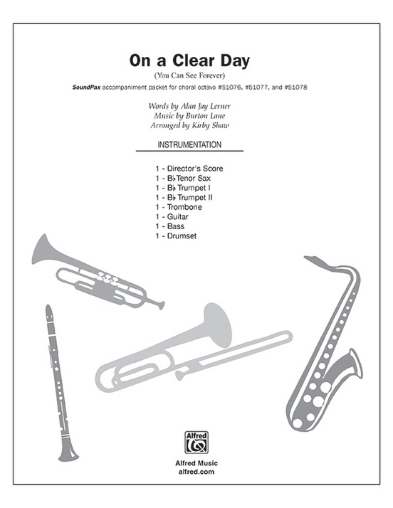 On a Clear Day (You Can See Forever) - Lerner/Lane/Shaw - SoundPax