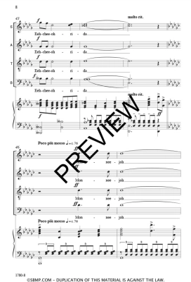 Evocation (Mon-Nee-Joh) - Cho - SATB