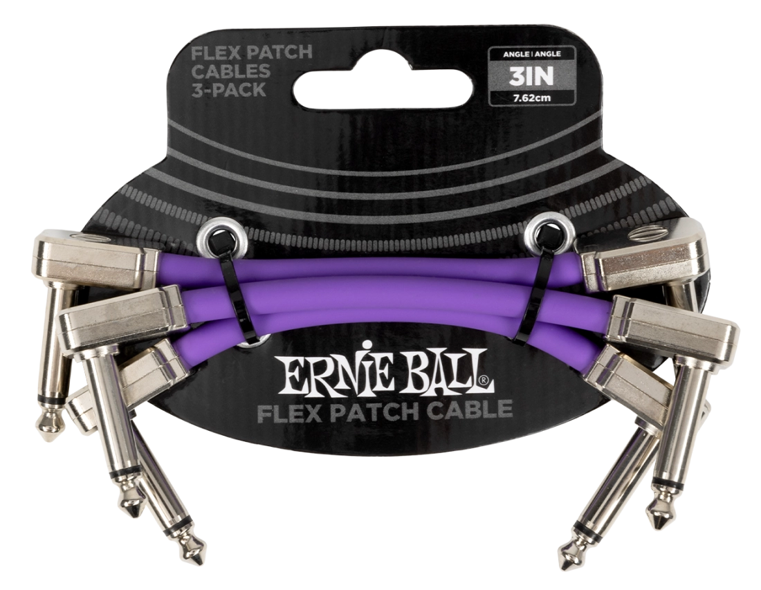 3\'\' Flex Patch Cable - Purple (3-Pack)