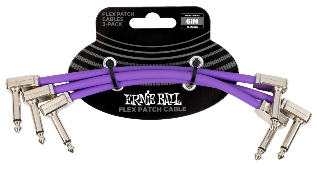 6\'\' Flex Patch Cable - Purple (3-Pack)