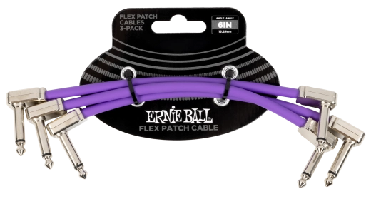 Ernie Ball - 6 Flex Patch Cable - Purple (3-Pack)