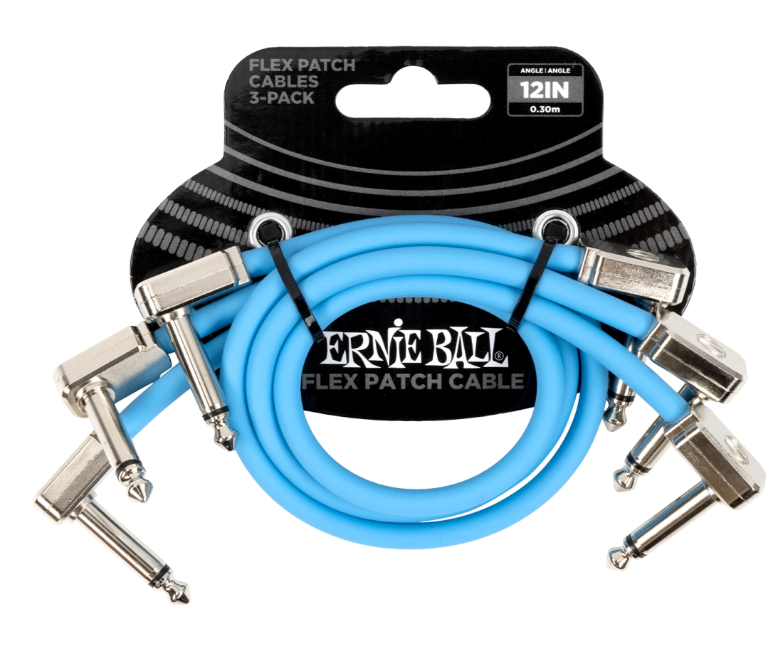 12\'\' Flex Patch Cable - Blue (3-Pack)