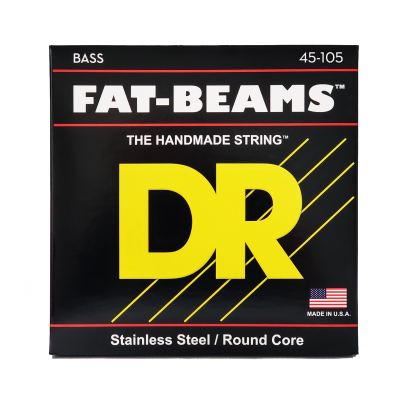 DR Strings - Fat Beams 4-String Bass Set - Medium, 45-105