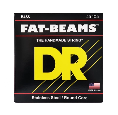 DR Strings - Fat Beams 4-String Bass Set - Medium, 45-105