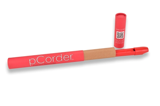 pCorder Plastic Recorder - Red