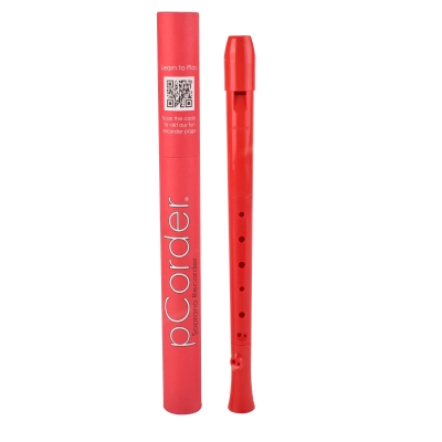 pCorder Plastic Recorder - Red