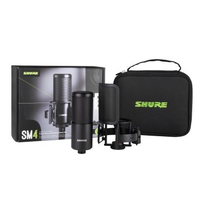 SM4 Dual Diaphragm Condenser Microphone Kit with Shockmount - Black
