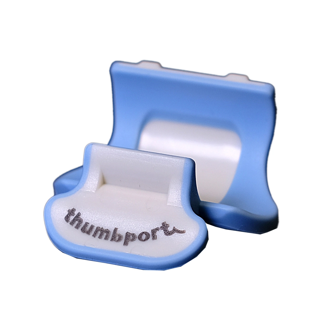 Thumbport Flute Thumbrest - Light Blue/White